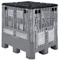 Akro-Mils Buckhorn BG4840460251001 Folding Bulk Shipping Container - 48"L x 40"W x 46"H, 1200 Lb. Cap. Gray BG4840460251001